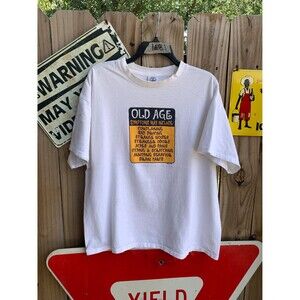 Vintage 90s Old Age Symptoms Funny Tshirt Size XL